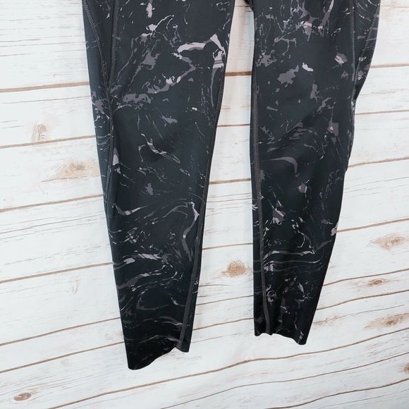 Athleta Pants Size S Athletic Print Ankle Raw Hem - Picture 3 of 9